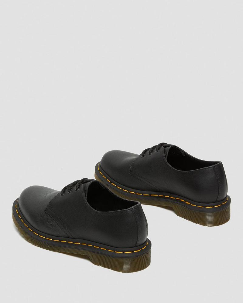 Women's Dr Martens 1461 Virginia Leather Oxfords Shoes Black | AU 379BEX